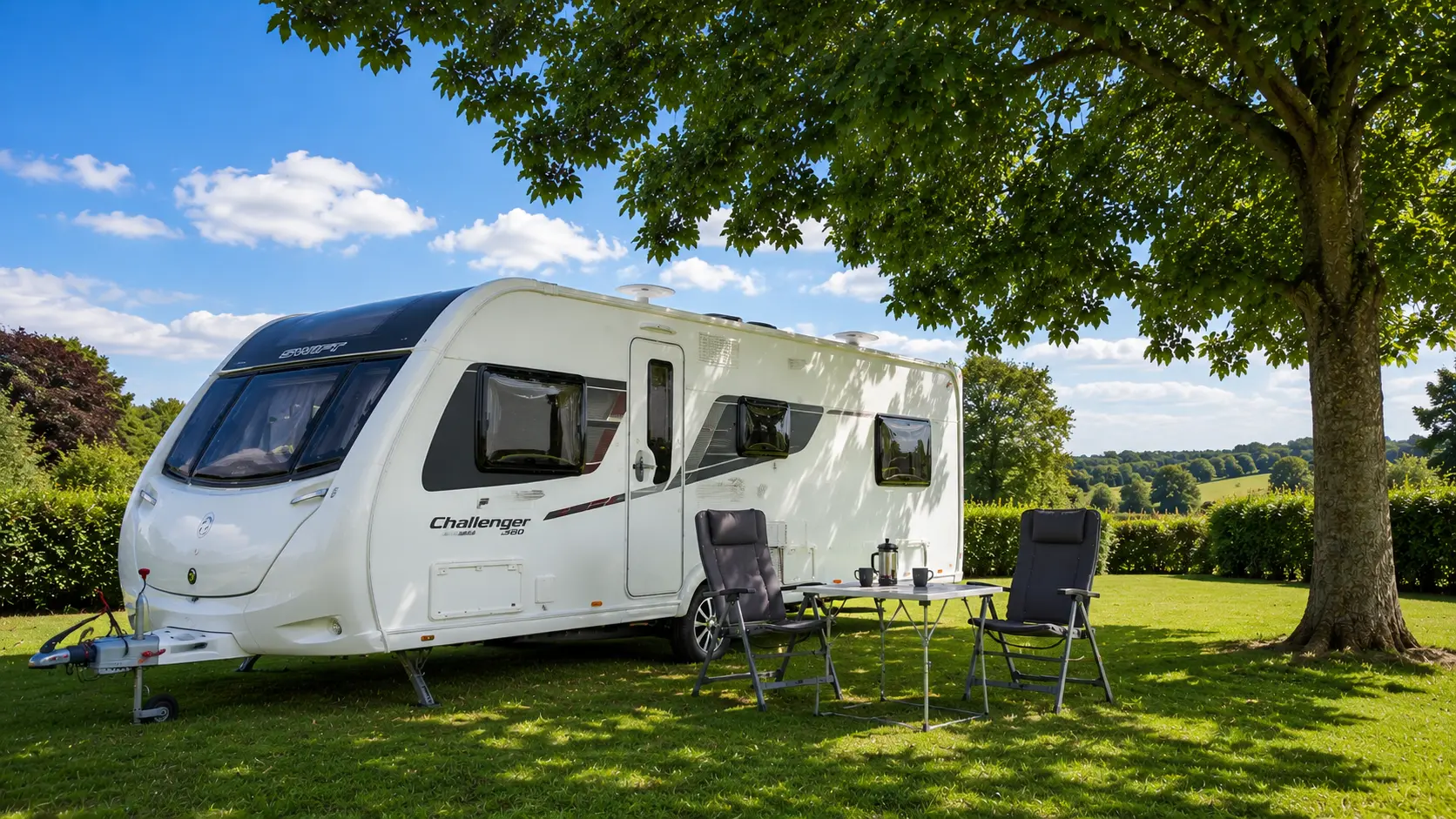 Caravan touring heat tips for staying cool on a sunny UK campsite
