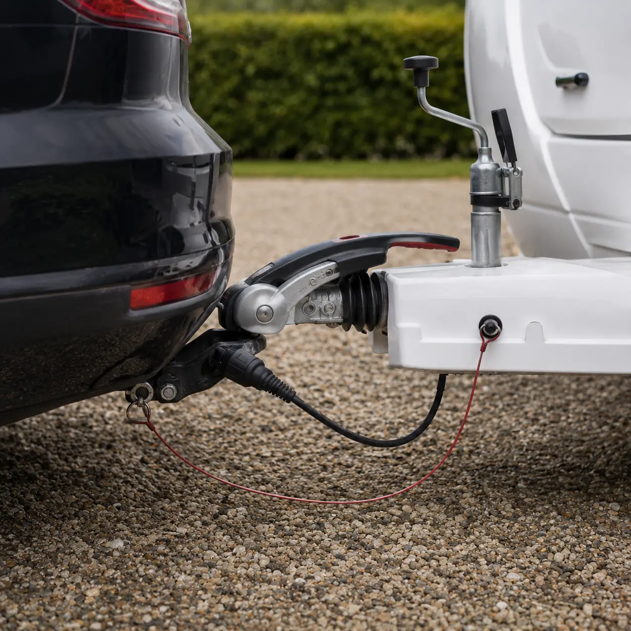 Caravan hitch inspection during essential caravan safety checks