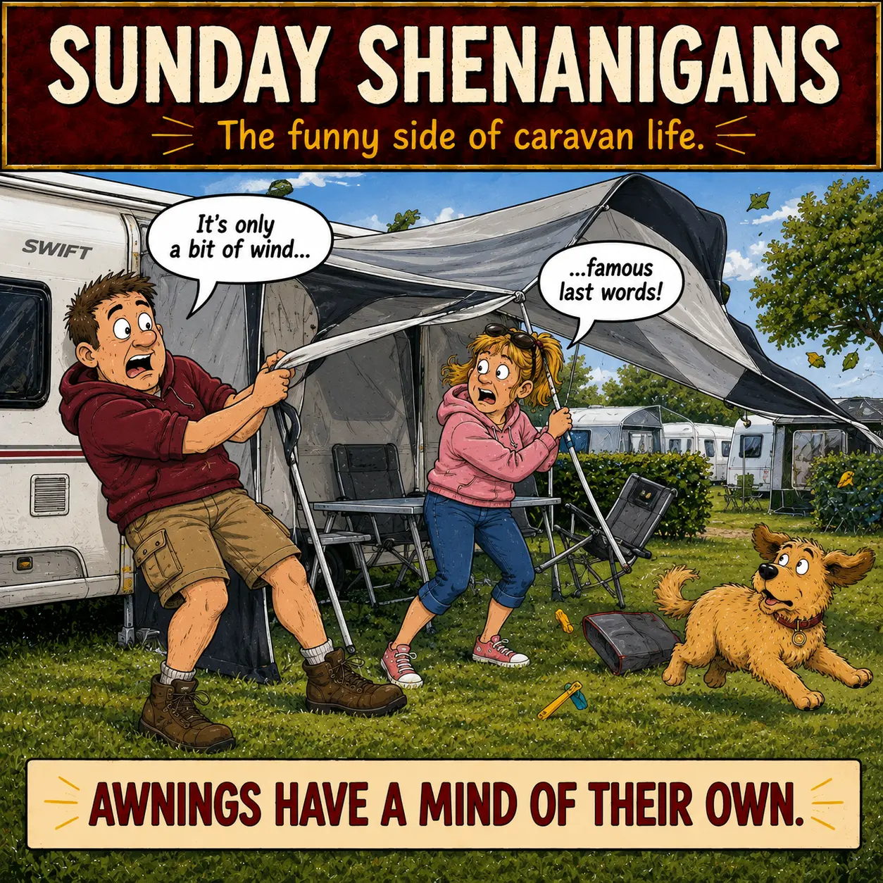Sunday Shenanigans Episode 8 – Awning in the Wind